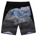 Men's Beach Print Casual Striped Short