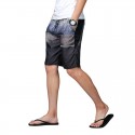 Men's Beach Print Casual Striped Short