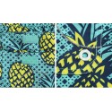 Men's Short Bermuda Patterned Pineapple Casual Summer Beach Adjustable