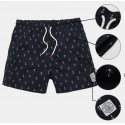 Men's Bermuda Print Red Minimalist Summer Beach Casual