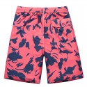 Short de Banho Masculino Estampado Abstrato Modelo Médio