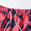 Short de Banho Masculino Estampado Abstrato Modelo Médio