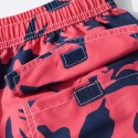 Short de Banho Masculino Estampado Abstrato Modelo Médio