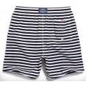 Short de Praia Masculino Listrado Zebra Preto e Branco Trend