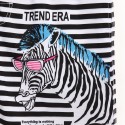 Short de Praia Masculino Listrado Zebra Preto e Branco Trend