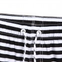 Short de Praia Masculino Listrado Zebra Preto e Branco Trend