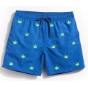 Men's Casual Short Bermuda Basic Cannabis Print