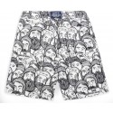 Short Masculino Estampado Desenhos a Lápis Casual Marca