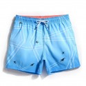 Short geometrico Masculino Confortavel Praia Verão Casual