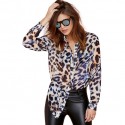 Estampa shirt Animal Leopard Ounce Female Fashion Party
