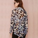 Estampa shirt Animal Leopard Ounce Female Fashion Party