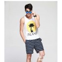 Short Curto Listrado Masculino Casual Praia verão Confortavel