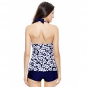 Conjunto Maiô Tankini Blusa e Shortinho de Praia Feminino Floral