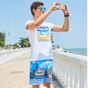 Bermuda Curta Masculina Estampada Animal Praia Verão casual