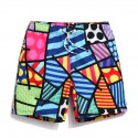 Short Estampado Masculino Arte de Romero Brito Colorido Abstrato