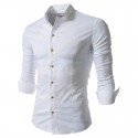 Shirt Casual Elegant Men's Long Sleeve