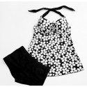 Conjunto Maiô Tankini Blusa e Shortinho de Praia Feminino Floral