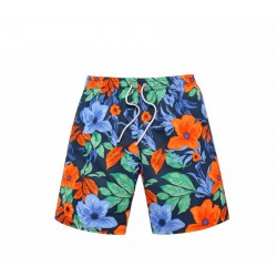 Bermuda Estampado Floral Masculino Confortavel Casual Praia Verão