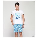 Short Masculino Estampado Confortavel Ajustavel Meio curto Casual