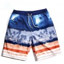 Bermuda Estampada Masculina de praia Verão Casual Confortavel