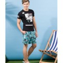 Short Masculino Estampado Confortavel Curto Ajustavel Praia Verão