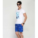 Men's Bermuda Print Geometrica Comfortavel Summer Beach