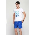 Men's Bermuda Print Geometrica Comfortavel Summer Beach