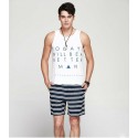 Men's Short Comfortable Beach Summer Short Casual Printed Stripes