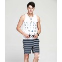 Men's Short Comfortable Beach Summer Short Casual Printed Stripes