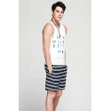 Men's Short Comfortable Beach Summer Short Casual Printed Stripes