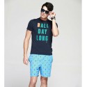 Men's Short Print Comfortable Adjustable Short Summer Beach