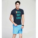 Men's Short Print Comfortable Adjustable Short Summer Beach