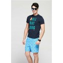 Men's Short Print Comfortable Adjustable Short Summer Beach