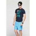 Short Masculino Estampado Confortavel Ajustavel Curto Praia verão