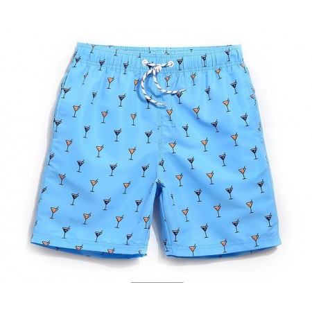 Men's Short Print Comfortable Adjustable Short Summer Beach