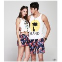 Bermuda Curta Estampada Floral Confortavel Solta Casual Praia Verão