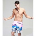 Short Curto Masculino Estampado Confortavel de Praia Casual Verão