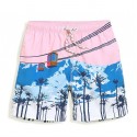 Short Curto Masculino Estampado Confortavel de Praia Casual Verão