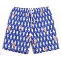 Bermuda Masculina Estampado Cavalos Marinhos Casual Confortavel