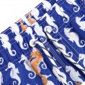 Bermuda Masculina Estampado Cavalos Marinhos Casual Confortavel