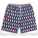 Bermuda Masculina Estampado Cavalos Marinhos Casual Confortavel