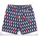 Bermuda Masculina Estampado Cavalos Marinhos Casual Confortavel