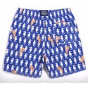 Bermuda Masculina Estampado Cavalos Marinhos Casual Confortavel