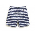 Short Curto Masculino Listrado Confortavel Ajustavel Casual Praia