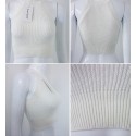 Blusa Mini Feminina Regata Tricotado Varias Cores em Algodão