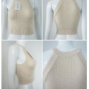Blusa Mini Feminina Regata Tricotado Varias Cores em Algodão