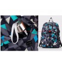 Mochila com Bateria Interna Estampada Unissex Geometrica Casual Modern