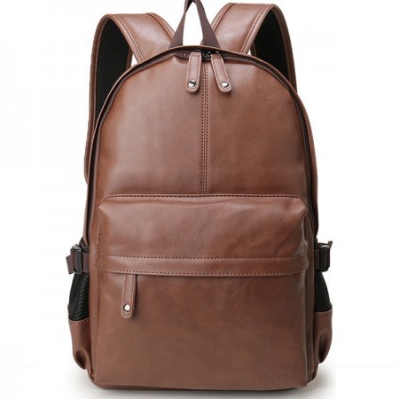 stylish women s school bag in plain leather fashion retro high quality