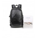 Men's Black Work Backpack Stylish Waterproof Leather