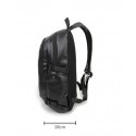 Men's Black Work Backpack Stylish Waterproof Leather